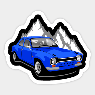 Blue Ford Escort rs 1600 Sticker